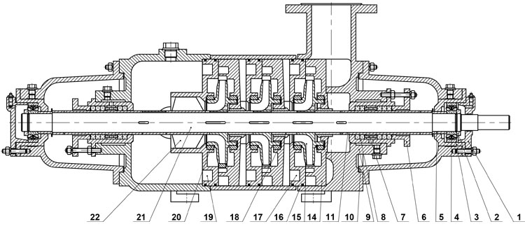 Разрез насоса 1Кс 80-100 (схема)