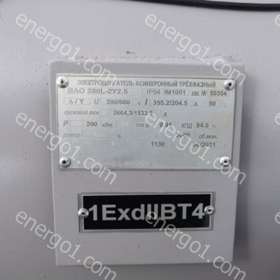 Электродвигатель ВАО2-280L2 200 кВт 3000 об/мин
